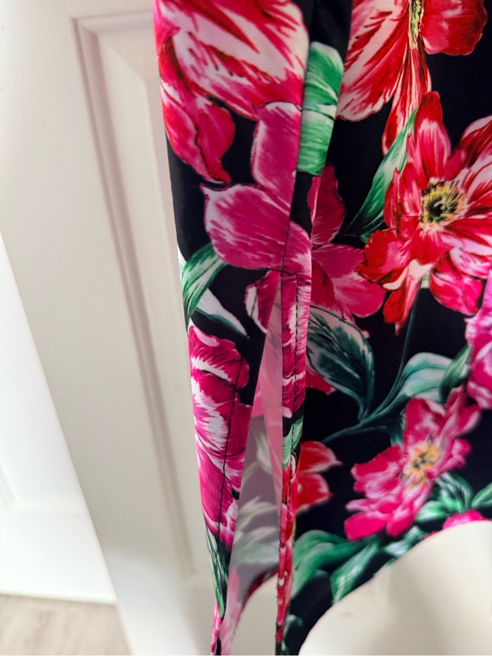 Slinky Brand Pink Floral Maxi Dress on Black - Picture 6 of 6